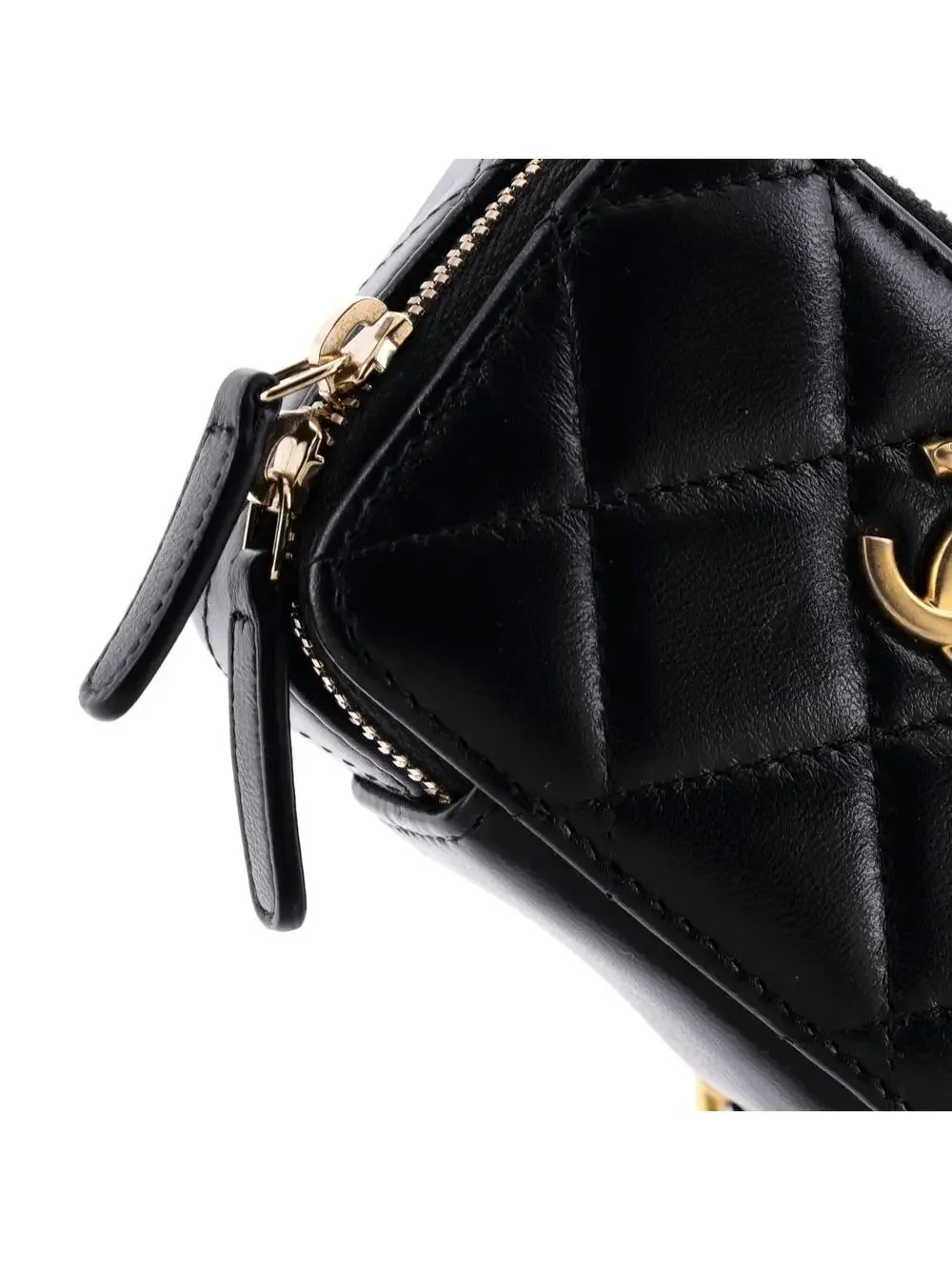 Chanel Lacquered Metal Cc Zip Around #239531C22B